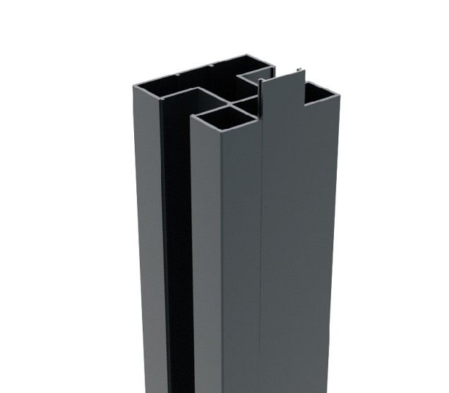 Boston H-paal 300x7,5x7,5 cm. alu RAL7016 ~