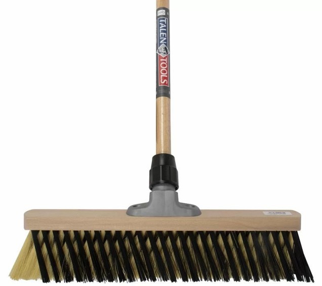 X-bezem binnen  zachte kunststof haren incl. steel ~