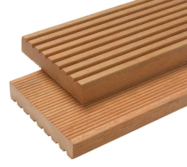 Bangkirai decking 45x145x3650mm groef/ribbel ~