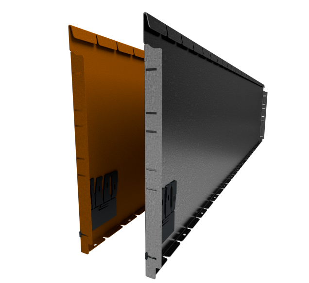 StraightCurve Flexline 216x56 cm. Weervast staal (Corten) ~