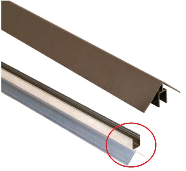 WEO Alu klikprofiel 35x41 mm. L=300 cm. (aluminium onbehandeld) ~