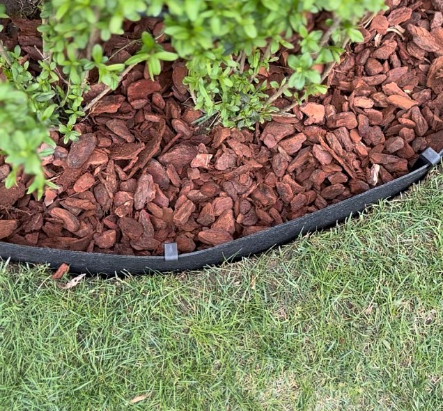 Recy-Edge piket 2x1.5x26 cm zwart (12 stuks) ~