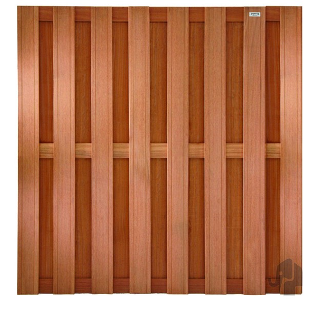 Bangkirai tuinscherm recht 15L 13mm ~