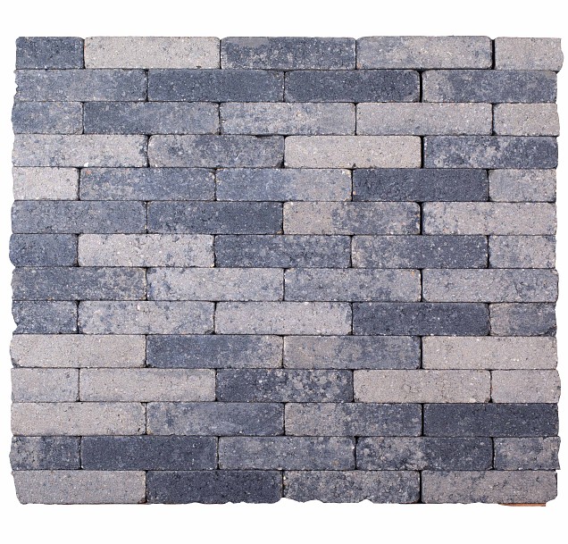 Waalstones getrommeld grijs-zwart 20x5x7 cm. ~
