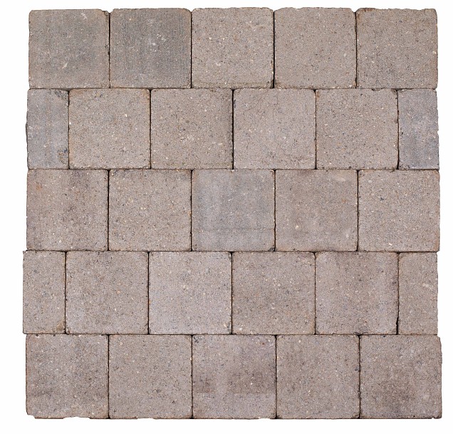 Kobbelstones getrommeld grijs 10,5x10,5x7 cm. ~