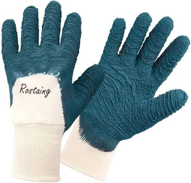 Latex rozenhandschoen blauw maat 7 ~