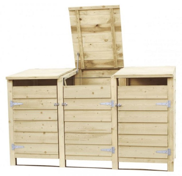 Containerkast tripel, 128,7x224,5x91 cm. ~