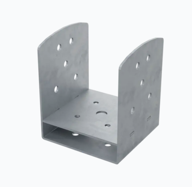 Cobra U-vorm 120x120 kop voor spiraal vuurverzinkt (SPIRAL - Ondersteuning in U-vorm, paal 120mm)~
