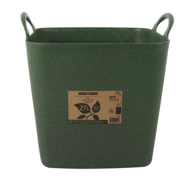 Flexibele kuip postconsumer recycled vierkant 27 liter groen ~