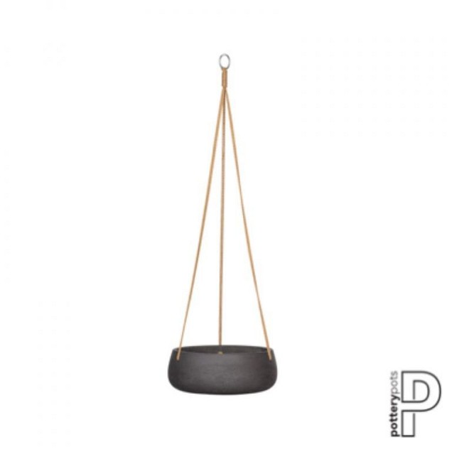 Pottery Pots plantenbak Eileen M (hanging) Black Washed ø29x11 cm ~