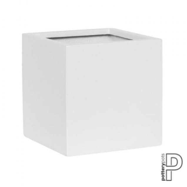 Pottery Pots plantenbak Fleur L Matte White 25x25x25 cm ~