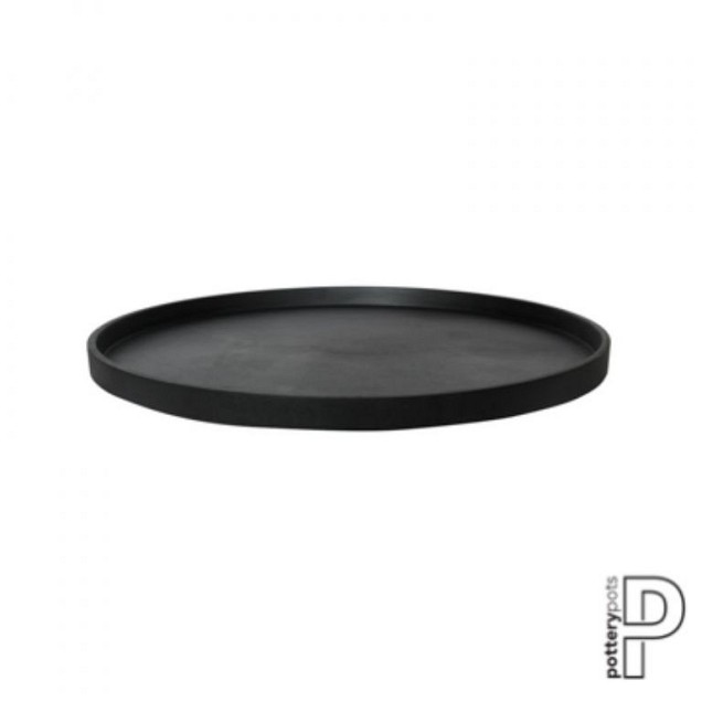 Saucer Round Fiberstone Black
