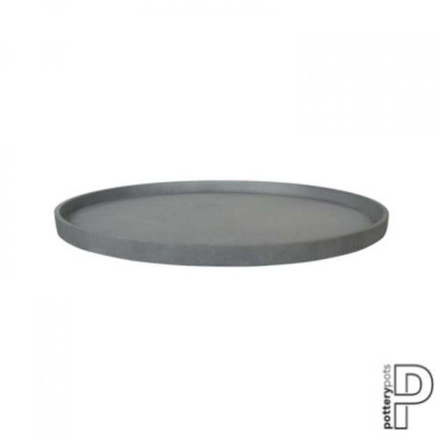 Pottery Pots plantenschaal Saucer Round L, Fiberstone Grey ø56x4 cm ~