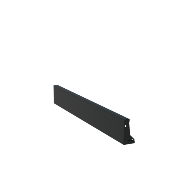 Keerwand recht - Aluminium