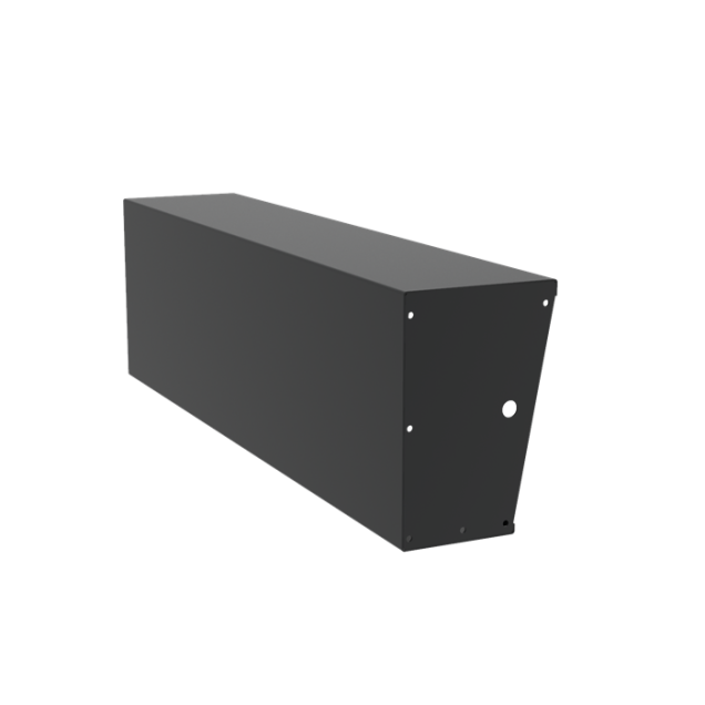 Keerwand recht taps tbv zitvlak - Aluminium