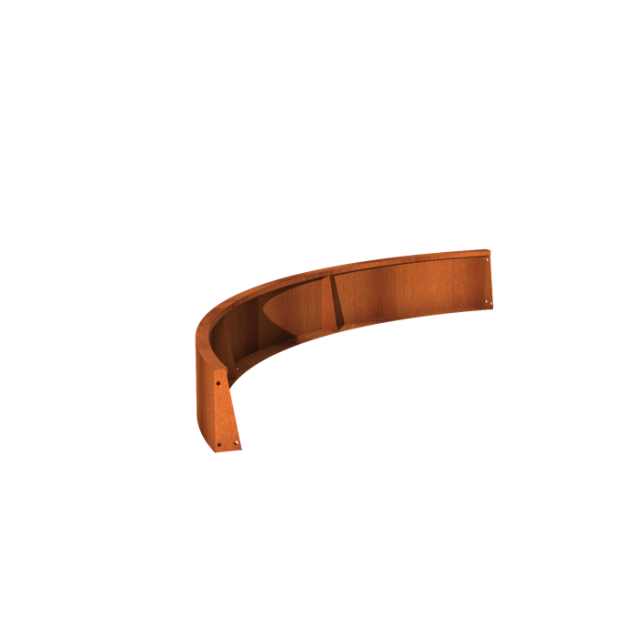 Keerwand buitenbocht - Cortenstaal