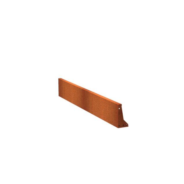 Keerwand recht - Cortenstaal