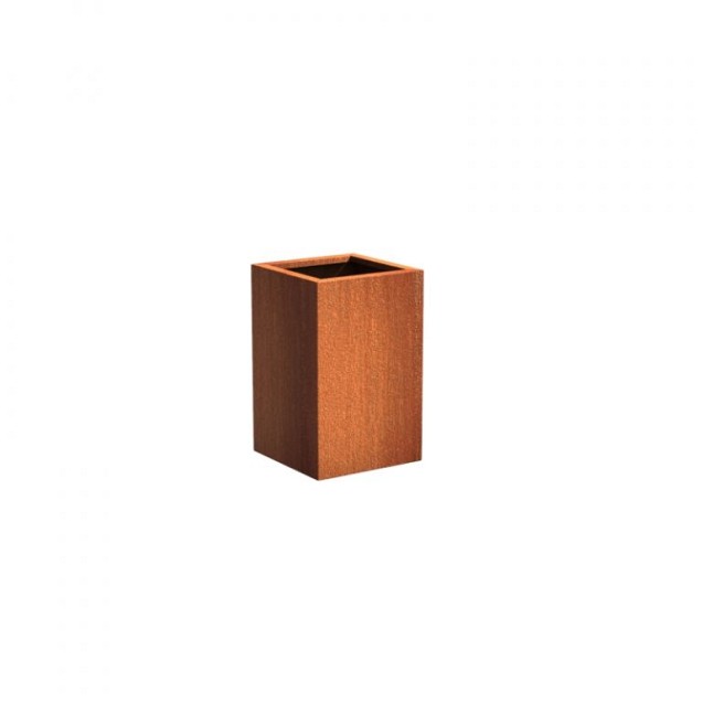 CorTen bloembak zuil (LxBxH) 50x50x80 cm. (2 mm.) ~