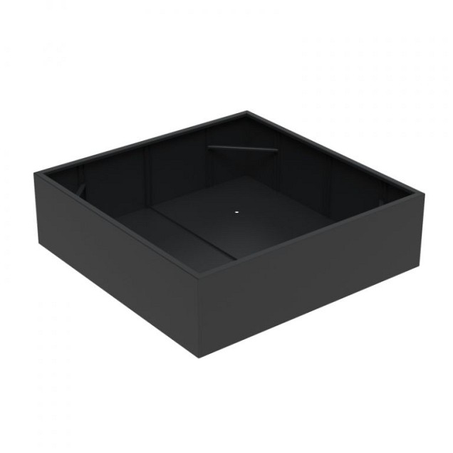 Aluminium bloembak (LxBxH) 200x200x60 cm. (3 mm.) ~