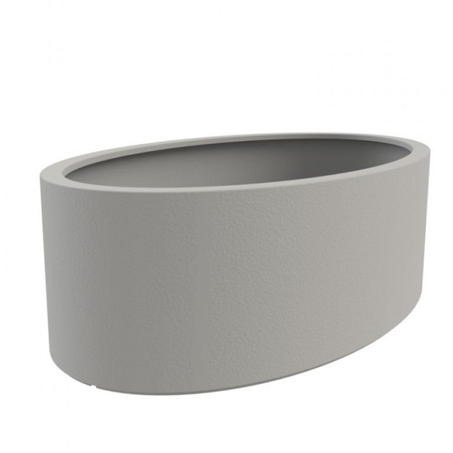 Ellipsvormige polyester bloembak (LxBxH) 200x120x60 cm. (RAL7021) ~