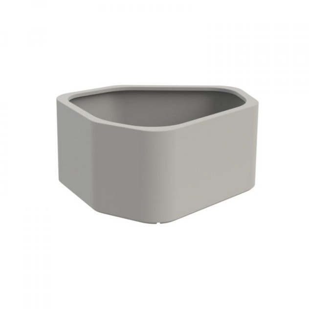 Organisch gevormde polyester bloembak (LxBxH) 130x126x60 cm. ~