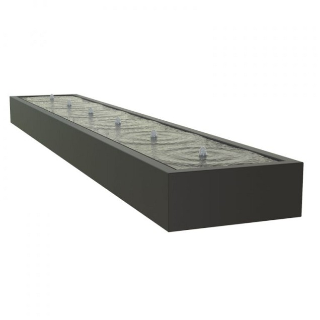 Aluminium watertafel (LxBxH) 600x100x40 cm. (3 mm.) ~