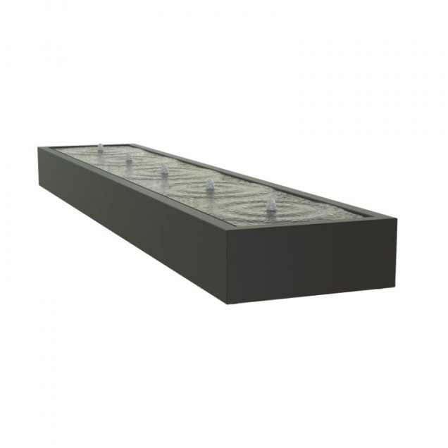 Aluminium watertafel (LxBxH) 500x100x40 cm. (3 mm.) ~