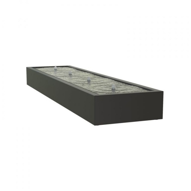 Aluminium watertafel (LxBxH) 400x100x40 cm. (3 mm.) ~