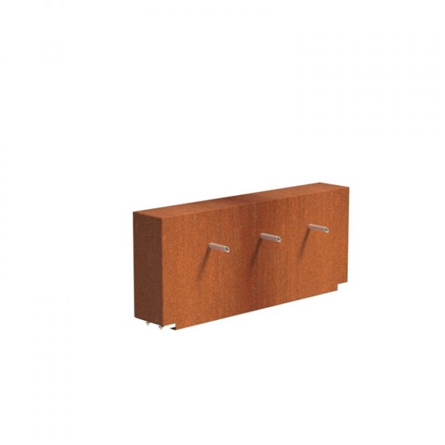 CorTen vaste vijvermuur (LxBxH) 150x25x60 cm. (2 mm.) ~