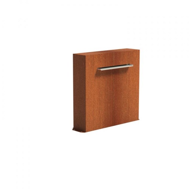 CorTen vrijstaande vijvermuur (LxBxH) 100x25x100 cm. (2 mm.) ~