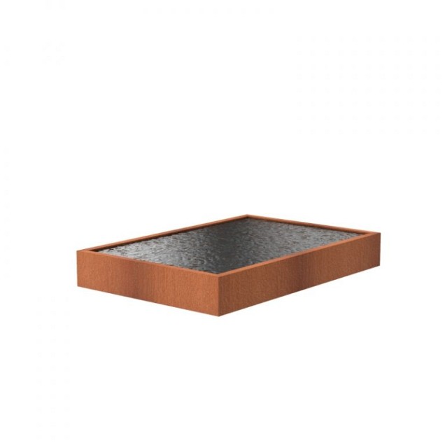 CorTen vijver (LxBxH) 300x200x40 cm. (3 mm.) ~