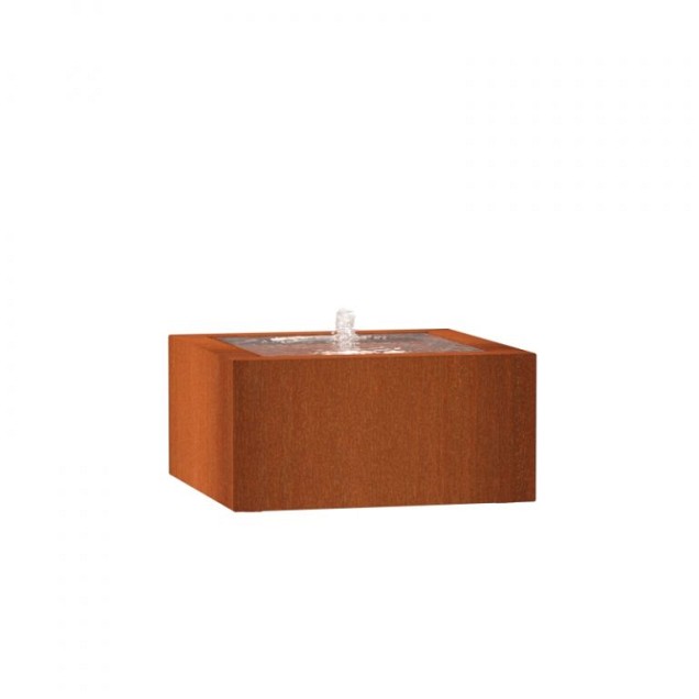 CorTen watertafel (LxBxH) 80x80x40 cm. (3 mm.) ~