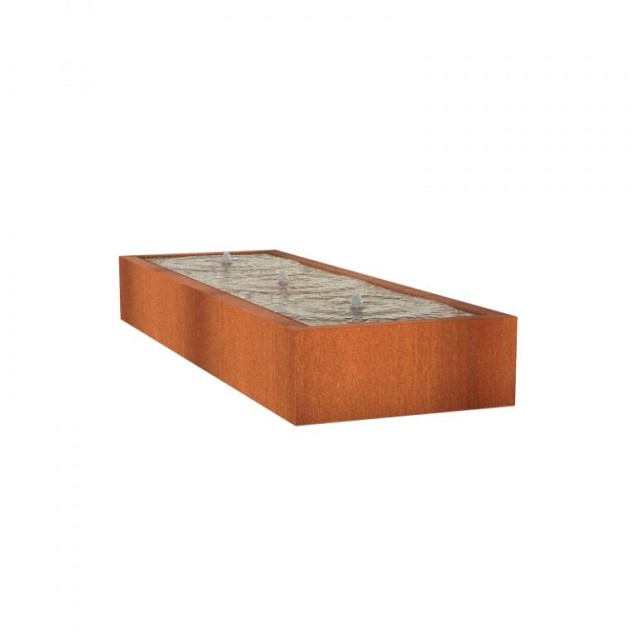 CorTen watertafel (LxBxH) 300x100x40 cm. (3 mm.) ~