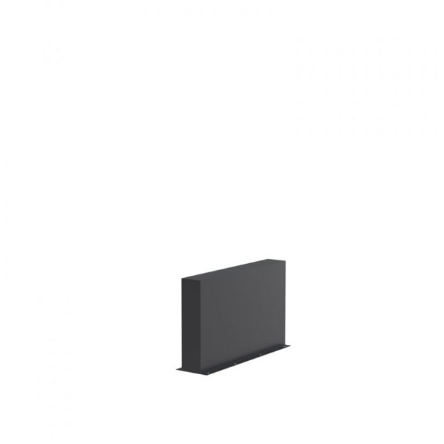 Aluminium wand (BxDxH) 100x15x60 cm. (3 mm.) ~