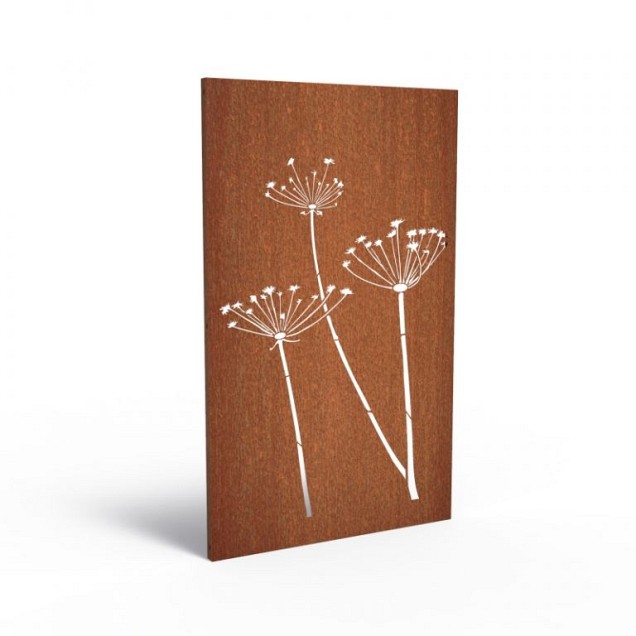 CorTen paneel natuur 4 (BxDxH) 110x5x180 cm. (2 mm.) ~