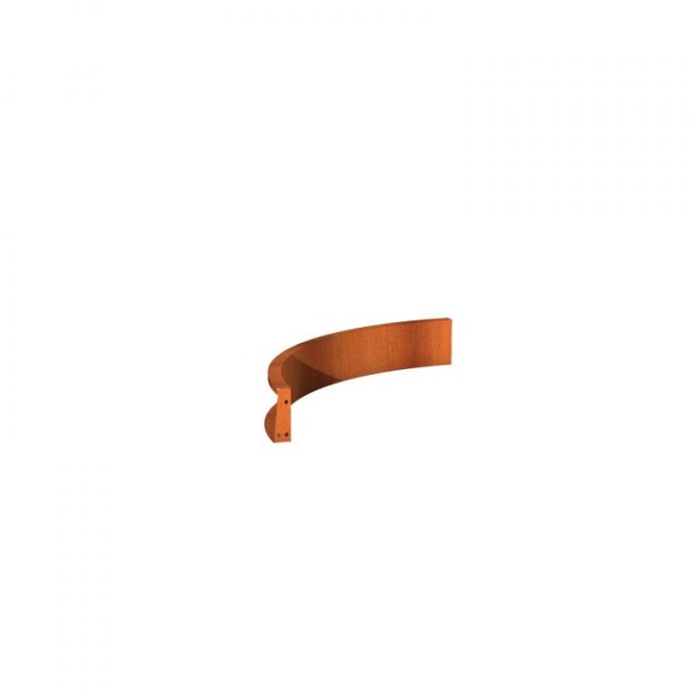 CorTen keerwand 20 cm. binnenbocht 100 cm. (2 mm.) ~