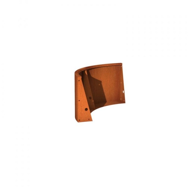 CorTen keerwand 60 cm. buitenbocht 100 cm. (3 mm.) ~