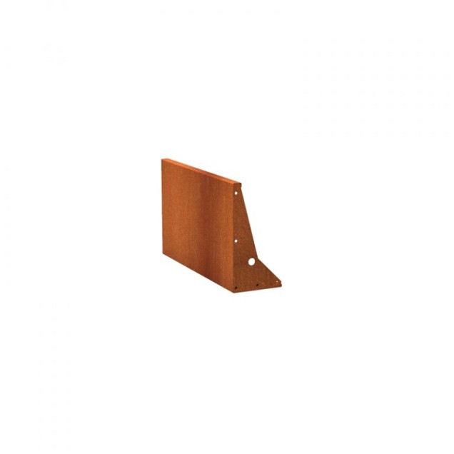 CorTen keerwand 60 cm. recht 100 cm. (3 mm.) ~