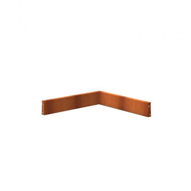 CorTen keerwand 20 cm. binnenhoek 100 cm. (2 mm.) ~