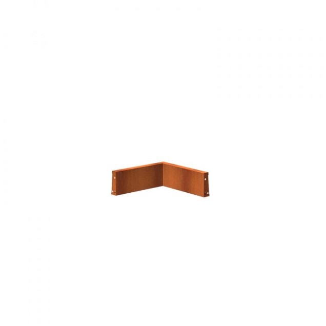 CorTen keerwand 20 cm. binnenhoek 50 cm. (2 mm.) ~