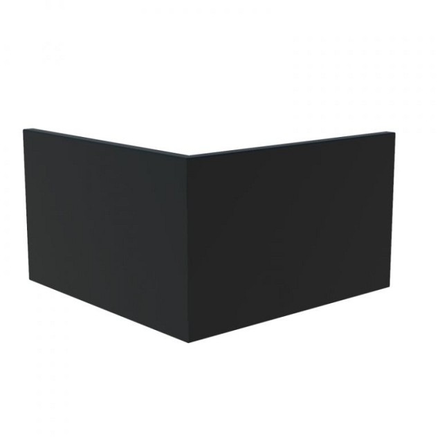 Aluminium keerwand 60 cm. buitenhoek 100 cm. (4 mm.) ~