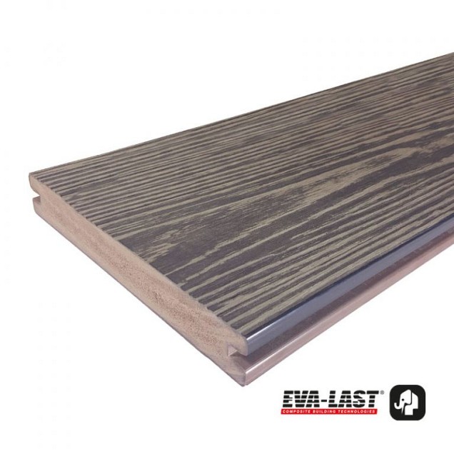 Eva-Last Driftwood Grey FSC Apex decking clip 24x190x3000mm houtnerf bc ~