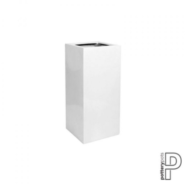 Pottery Pots plantenbak Bouvy M Glossy White (lxbxh) 30x30x60 cm. ~