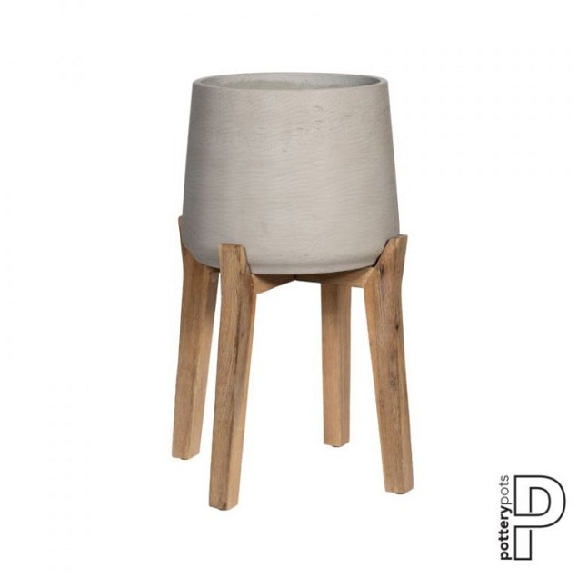 Pottery Pots plantenbak Patt M (Feet High) Grey Washed ø23x34.5 cm ~