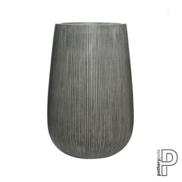 Pottery Pots plantenbak Patt High M Ridged Grey hoogte: 66 diameter: 44~