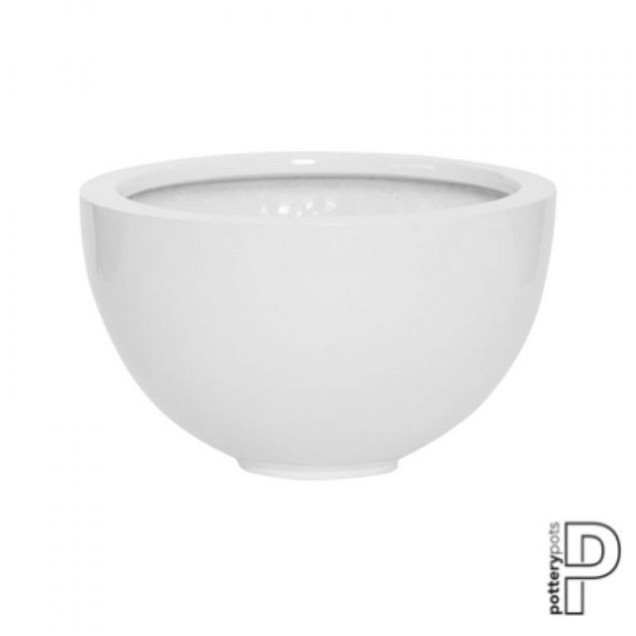 Pottery Pots plantenbak Peter M Glossy White hoogte: 18 diameter: 30~