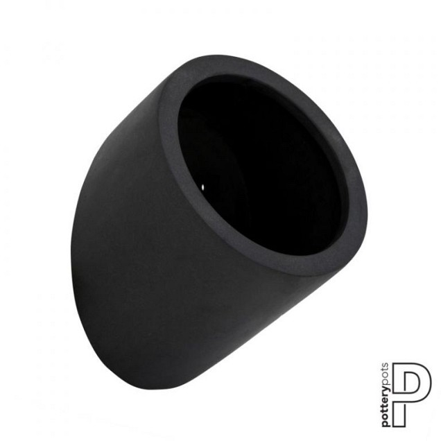 Pottery Pots plantenbak Puk Wally M Black  ø20x20 cm ~