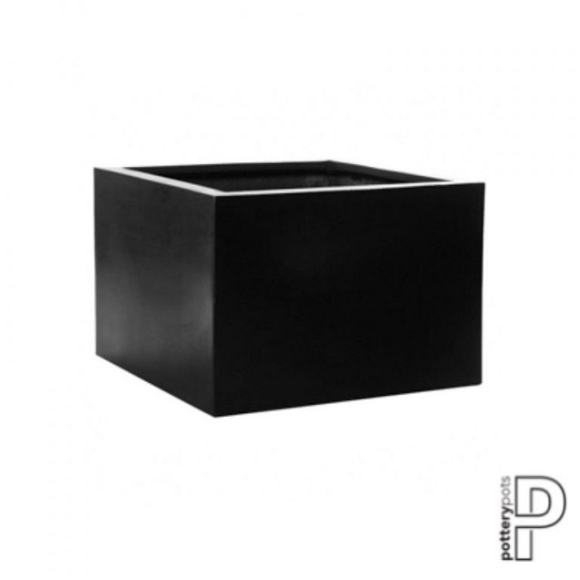 Pottery Pots plantenbak Jumbo middle high XL Black (lxbxh) 110x110x70 cm. ~