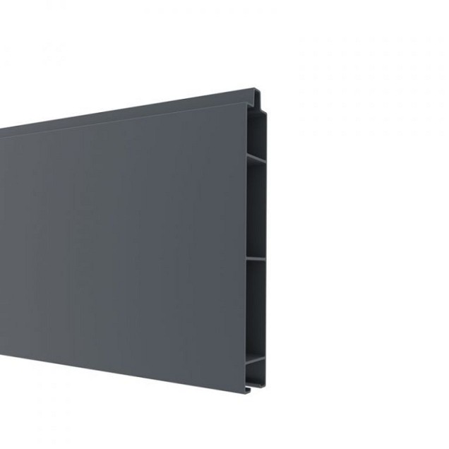 Alu tand + groef profiel 21x160 mm. (wb150) L-178 cm. RAL7016 ~