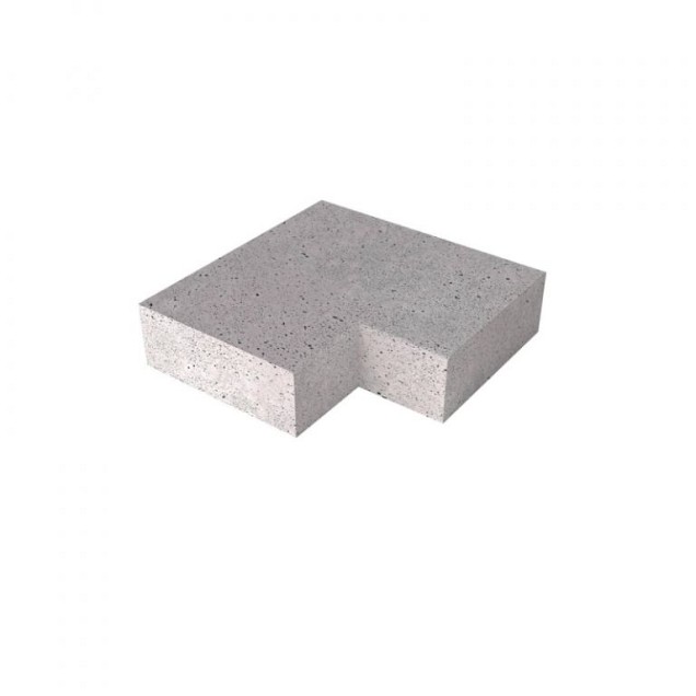 Schellevis Oudhollandse traptrede binnen hoekstuk grijs (37x15 cm.) ~